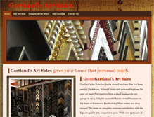 Tablet Screenshot of gartlandsartsales.com